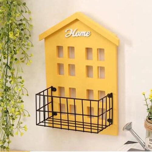 Wood Shelf DIY Wall Decoration Holder Storage Baskets Wooden Multifunctional Creative Convenient Easy To Install Organization