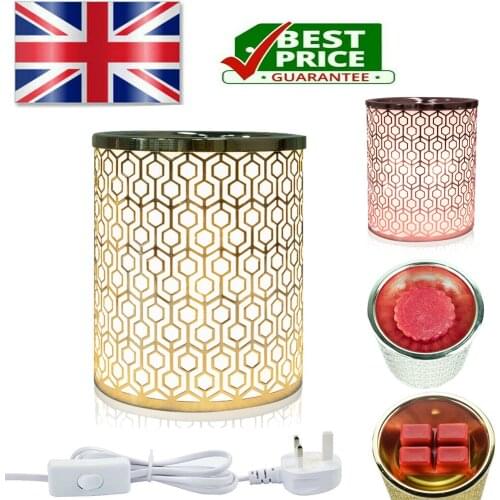 Electric Wax Burner Metal Wax Melt Warmer with Scented Wax,Candle Wax Burner Fragrance Warmer for Home Decor Office