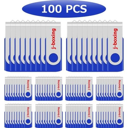 Bulk 100PCS 128MB USB Flash Drive Metal Swivel j-boxing Pen Drives Small Capacity USB Memory Stick for Sewing Machine Car Studio