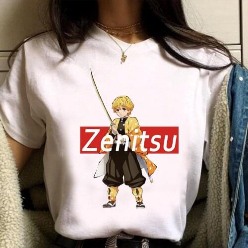 Demon Slayer Anime Tshirt Funny Zenitsu Manga Graphic Tees Japanese Hip Hop Streetwear Kawaii Summer Tops Unisex