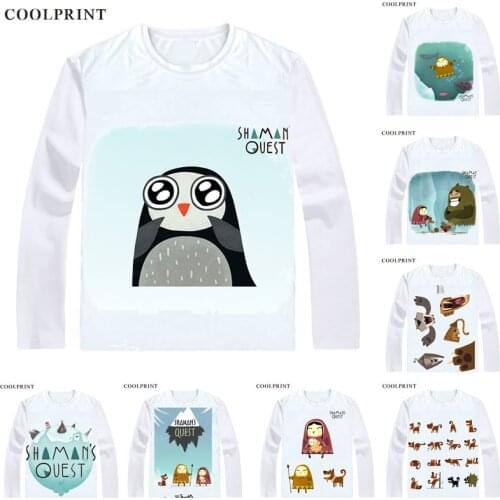 Shamans Quest Toonbox Studio T-Shirts Anime Long Sleeve Shirts Anime Manga Eskimo guy Took giant pelican snowman Cosplay Shirt