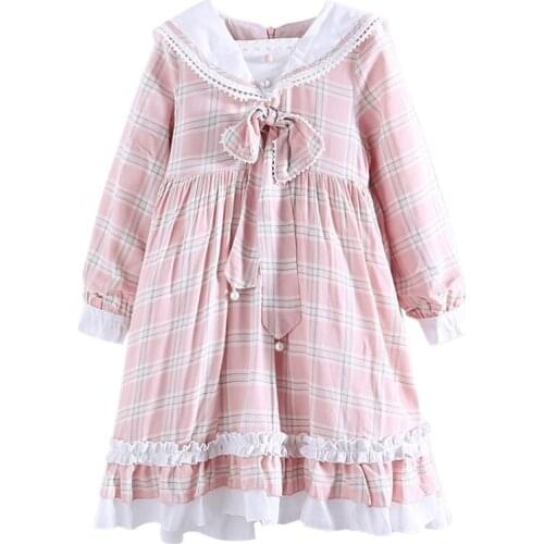 Plaid Dresses for Girls From 8 To 12 Years Summer Bow with Rabiite Ears Fancy Girl 10 Years Childrens Party Girl Pink Dress