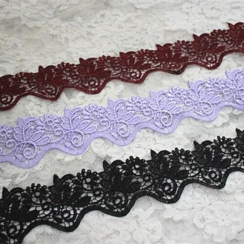 6.5cm 2.56"width (5yards/lot) Free Shipping diy Craft Venise Embroidey Lace Trim Water Soluble Lace trim Garment Accessories