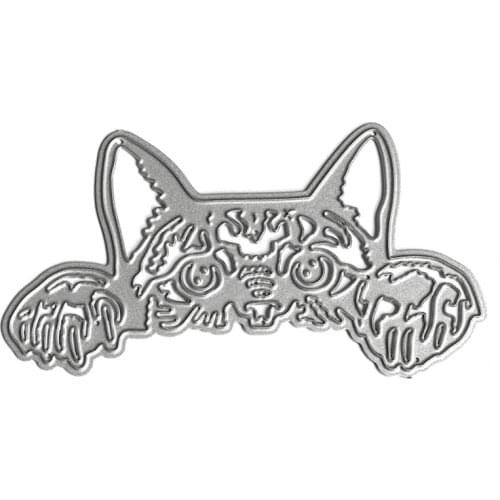 Cute Cat Metal Cutting Dies Stencil Scrapbooking DIY Album Stamp Paper Card Mold Embossing Decoration Craft