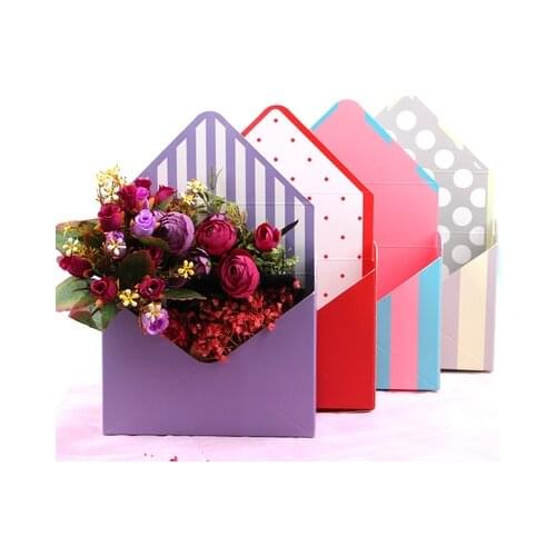 10PCS Mini envelope type box creative Korean flower bouquet floral hand-folded gift box Valentines Day flower box