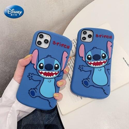 Cartoon cute disney Stitch soft silicone 3D case For iphone 12 12pro max 7 8 Plus funda cover For iphone 11 Pro Max X XS MAX XR