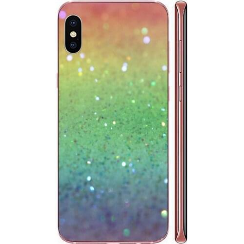 Soft TPU Case Mobile Rainbow Glitter Textures For Samsung Galaxy A10 A20 A20E A3 A40 A5 A50 A7 J1 J3 J4 J5 J6 J7 2016 2017 2018
