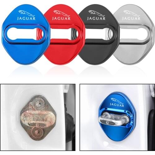 4 pcs Car Door Lock Protective Cover Stickers For Jaguar XE X S F XF XKR XJ XK XEL XFL XJL XJ6 XJS I-Pace XFR F-Type F-Pace