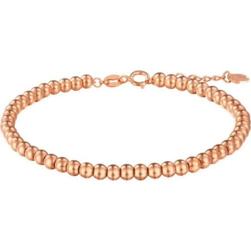 New Arrival AU750 Rose Gold Bracelet Beads Link Bracelet