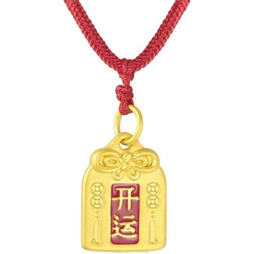New Arrival 24K Yellow Gold Pendant 3D Gold Bring Lucky Necklace Pendant