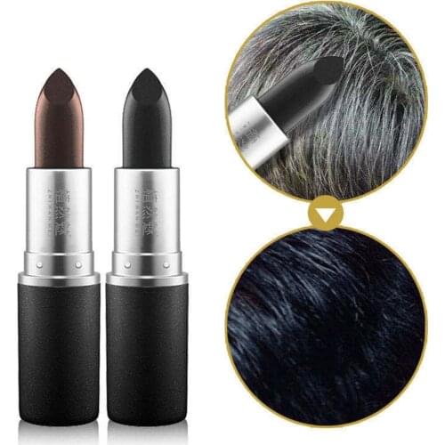 4 Colors Portable Hair Lipstick New Plant Extracts Disposable Temporary Hair Dye Coloring Pen Pencil Stick Lipstick Covering