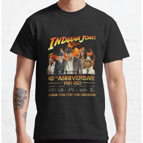 Men Shirt Indiana Jones 40th Anniversary 1981 2021 Thank You For The Memories unisex shirt Women tshirt
