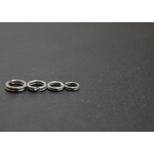 Fishing Tackle Lure Accessories Stainless Steel Squash Ring Minnow Spoon Artificial Lures Treble Hook Parts 4mm 5mm