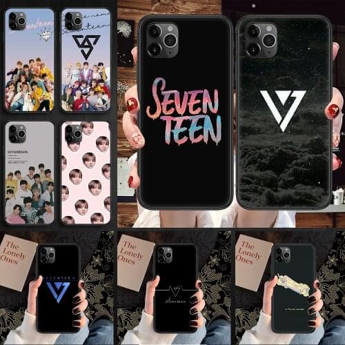 Seventeen kpop Phone Case Cover Hull For iphone 5 5s se 2 6 6s 7 8 12 mini plus X XS XR 11 PRO MAX black pretty shell soft coque