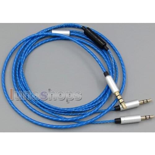 Blue OFC With Mic Remote Cable For Sol Republic Master Tracks HD V8 V10 V12 X3 Headphone LN004760