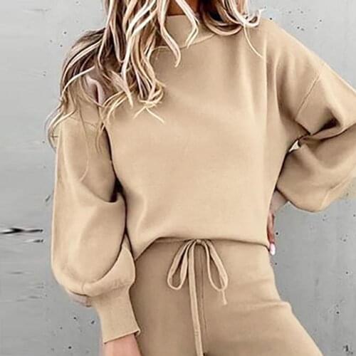 Sport Women Two Pieces Suit Autumn Long Sleeve Pants Sportswear Set Tracksuit Pullover Sweatshirt Women Set