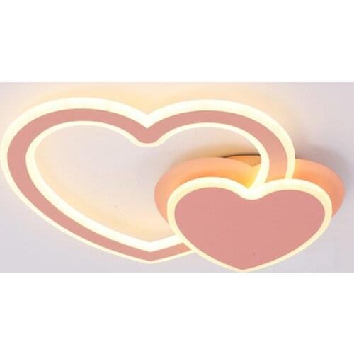 Creative design lamps and lanterns Heart-shaped romance Bedroom lighting Led ceiling lamp rotate modern Acryl