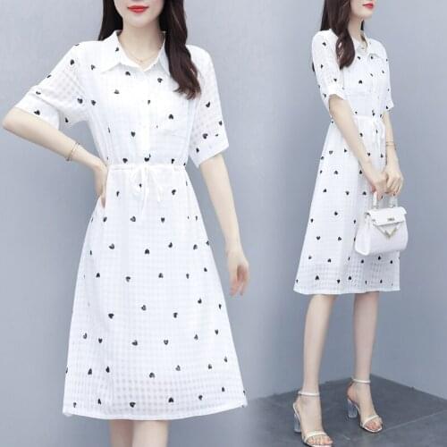Women white shirt loose summer dress plus size L-5XL XXXL XXXXL 4XL XXXXXL party Casual blouses blusa robe dress for 100KG woman