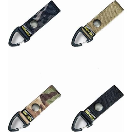 Zone 7 Tactical Multi Purpose Triangle Buckle Belt Quick Hanging Single Point Hook Survival Key Chain EDC