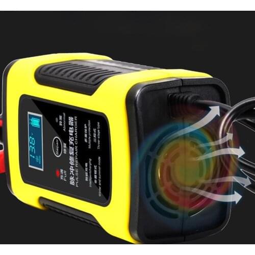 NEW 12V 6A Full Automatic Car Battery Charger Power Dry Lead LCD Display Wet Pulse Digital Repair Acid Chargers Battery-cha C1E9