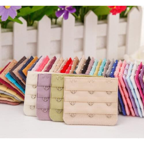 100 Pcs/lot Most Free Shipping BRA EXTENDER Bra Hook and Eye Buckle Underwear Extension 3 RowsX3 Buttons Wholesale