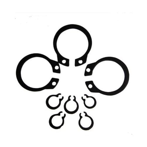 50pcs or 100pcs Dia 3-45mm External Retaining Circlip Ring 4/5/6/7/8/9/12/13/14/15/16/17/18/19/20/22/35/37/42 for Shaft Bearing