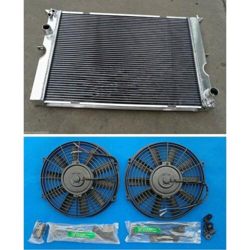 Aluminum radiator + Fans For TOYOTA LAND ROVER DISCOVERY II 2.5 TD5 1999-2004 01 02 03