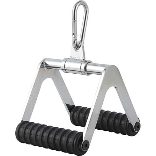 Double D Row Handle Cable Attachment,V Shaped Press Down Bar with Rotation,Tricep Press Down Gym Cable Attachment