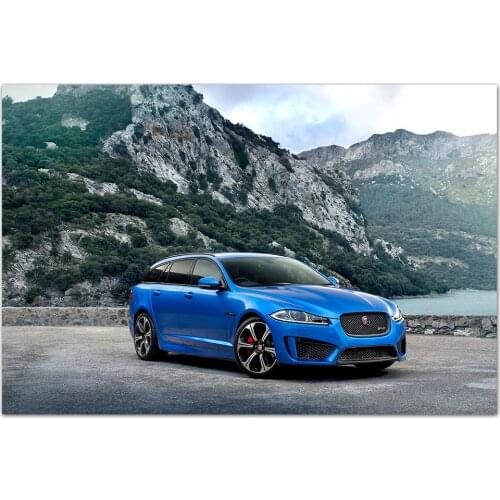 Jaguar XFR S Sportbrake Car Poster Wall Art Canvas Cloth Fabric Print Painting Wall Picture for Living Room