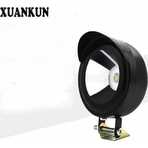 Electric Motorcycle Headlight Lamp Super Bright 12-80v LED Scooter Headlight Single Bead External Lamp