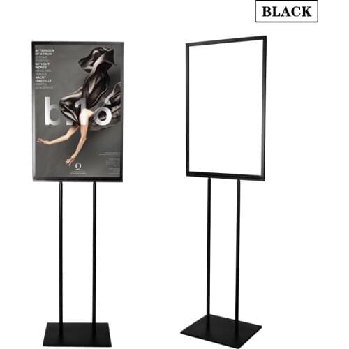 Linliangmuyu 400*600mm frame two-sided Popular, widely used metal floor standing bulletin sign holder HB01
