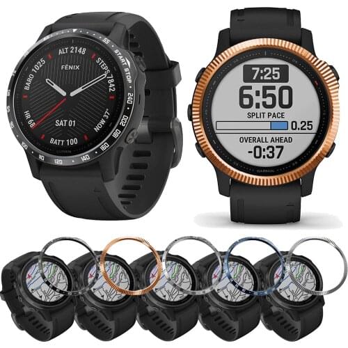 Metal Cover Frame For Garmin Fenix 6S/6S Pro Watch Dial Bezel Ring Styling Case Adhesive Cover Anti Scratch Protection Ring