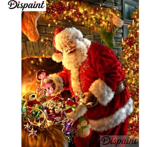 Dispaint Full Square/Round Drill 5D DIY Diamond Painting "Santa Claus" Embroidery Cross Stitch 3D Home Decor A11738