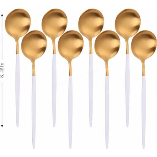 Spoon Stainless Steel Cutlery Set Kitchen Complete Tableware Set Knifes Forks Spoons Matte Dinnerware Set Eco Friendly Flatware