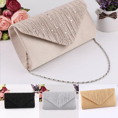 2019 Newest Hot Womens Diamante Ladies Clutch Envelope Shoulder Card Holder Phone Bag Purse Wedding Bridal Prom HandBags