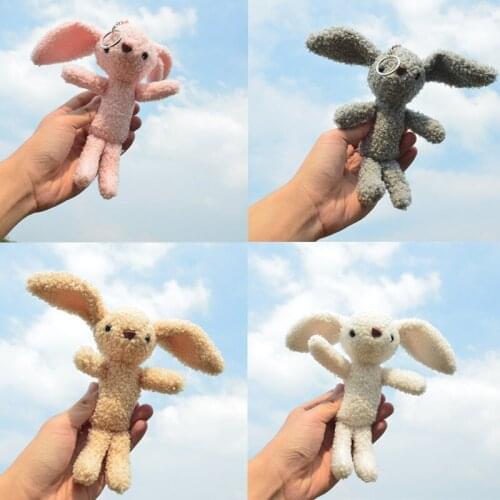 New lifelike cute fevarite 15cm plush soft rabbit pendant Keychain Bag decoration good quality funny toy kids Soothing doll