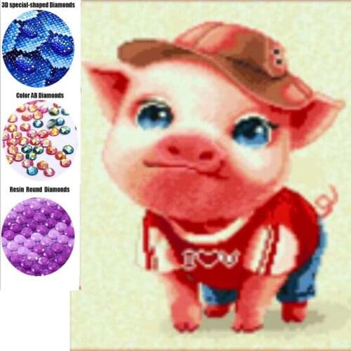 Special shaped Diamond Painting Cartoon pig,5D DIY,Diamond Embroidery,Cross Stitch,Rhinestone Diamond Mosaic Sale,Decor ZC159