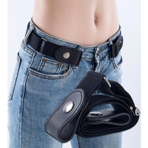 Lazy Buckle-Free Elastic Waist Belt For Mens Pants Women Dress Adjustable Invisible Stretchy Waistband No Hassle Belt