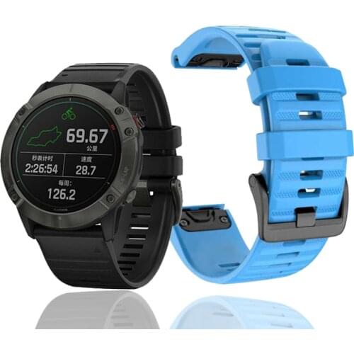 26 22MM Watchband Strap for Garmin Fenix 5 5X 3 3 HR Fenix 6X 6 6S S60 MK1 Watch Quick Release Silicone Easyfit Wrist Band Strap