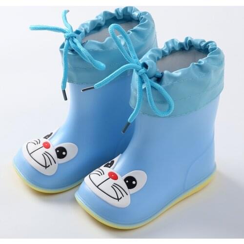 Rain Boots Kids for Boys Girls Cute Boots Rain Boots Waterproof Baby Non-slip Rubber Water Shoes Children Rainboots 4 Seasons
