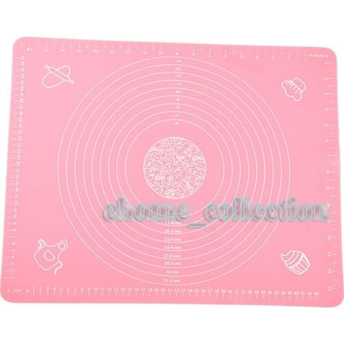 Silicone Rolling Fondant Mat Dough Pastry Cakes Bakeware Silicone Mat Fondant Clay Pastry Icing Dough Cake Tool 50*40cm