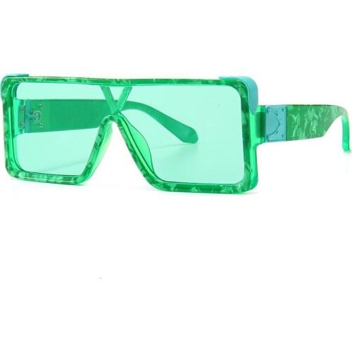 Oversize Black Yellow Brand Sunglasses for Men Women Vintage Rivet Flat Sun Glasses Ladies Sexy Big Shades Ins Eyewear Oculos