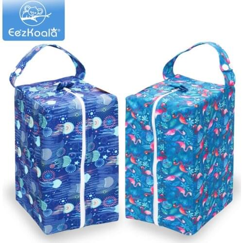 EezKoala 2pcs Cloth Diaper Wet Bag Washable Cloth Diaper Pod Bag HigH Capacity Baby Diaper Bag