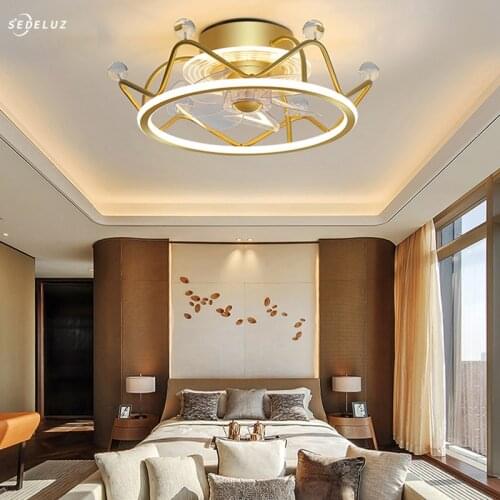 Nordic Modern Bedroom Decor Led Lights for Room Ceiling Fan Lamp Ceiling Fans with Lights Remote Control