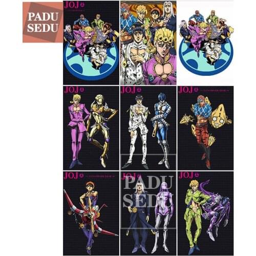 Embroidery Anime Poster 5D Diamond Painting Anime JoJo Bizarre Adventure Cross Stitch Pictures Full Square Wall Decor Room Gifts