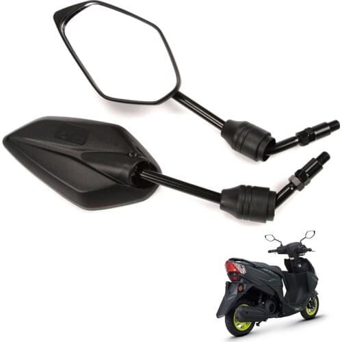 1Pair Universal 10mm Electric Motorcycle Rearview Mirrors,For YAMAHA AS125,Rear View Mirrors Back Side