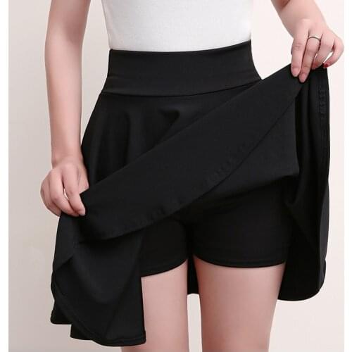Korean Student Short Skirt Red Black Blue Summer Women Pleated Skirt Harajuku High Waist Skirts Womens Casual Dancing