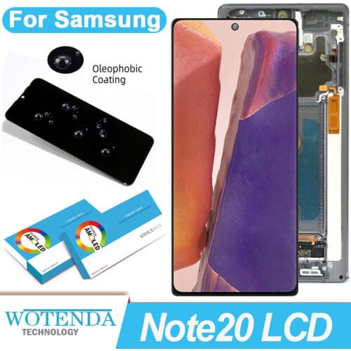 Original Super AMOLED LCD Display with Touch Screen Digitizer Assembly for Samsung Galaxy Note 20 N980 N980F SN980F Repair Parts