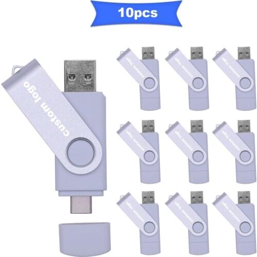 10pcs/lot OTG2.0 type-c pendrive 16GB 32GB 64GB 128GB usb memory pen drive usb flash drive pen Key usb flash stick business Gift