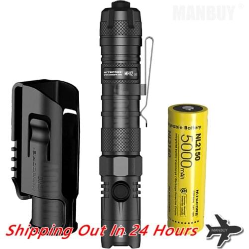 2020 Nitecore Multitask Hybrid MH12v2 With 5000mAh Battery USB-C Rechargeable Flashlight CREE XP-L2 V6 LED 1200LMs Outdoor Torch
